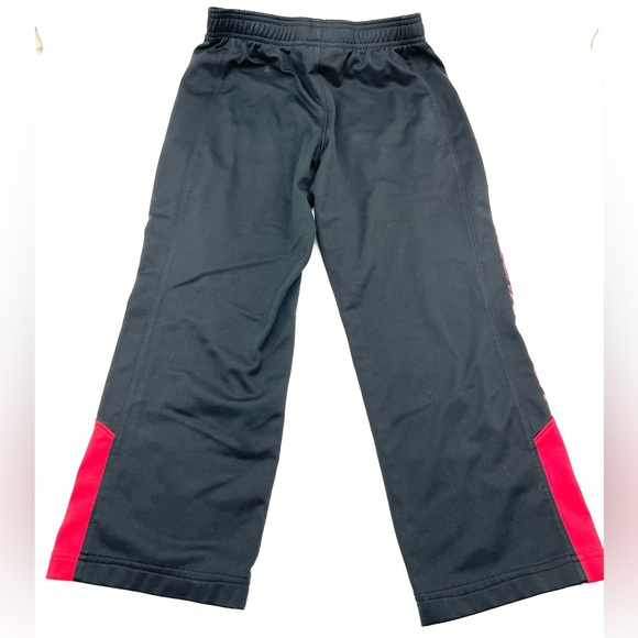 Under Armour Youth Black Pants with Red Accents - Picture 3 of 4